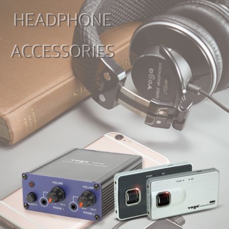 Kopfhörerzubehör - Verstärker/Kabel/Schwamm für Kopfhörerzubehör.